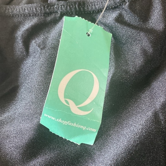 Fashion Q Black Waist Wrap Around Mini Spaghetti Dress Size Medium - Picture 8 of 12